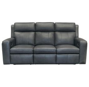 Wyatt Gunmetal Gray Leather Zero Gravity Power Reclining Living Room Set