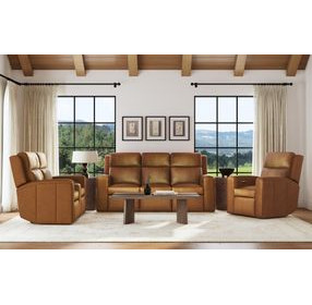 Wyatt Canyon Brown Leather Zero Gravity Power Reclining Living Room Set
