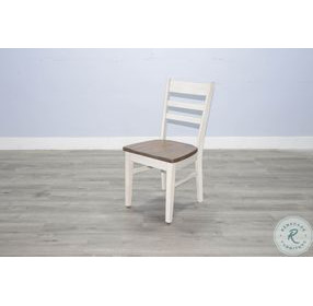 Cozy Luxe Marble White and Buck Skin Dining Chair Set of 2