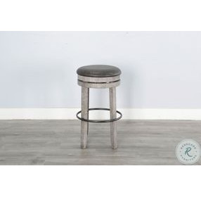 Willow Nest Alpine Gray Swivel Bar Stool Set of 2