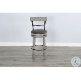 Autumn Echo Alpine Gray Swivel Barstool Set of 2