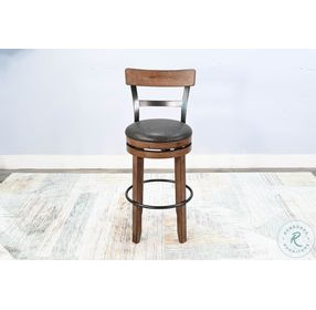 Cozy Luxe Buckskin Swivel Barstool Set of 2