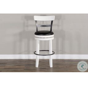 Hearthwood Haven European Cottage Industrial Swivel Bar Stool Set of 2