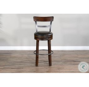 Willow Nest Tobacco Leaf Swivel Bar Stool Set of 2