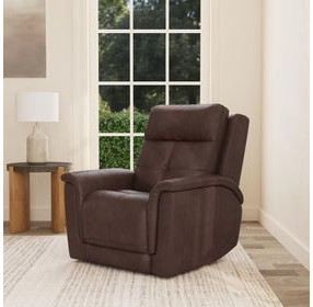 Ranger Rustic Brown Leather Zero Gravity Power Recliner with USB Charging and Heat Massage