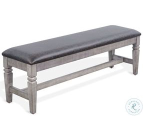Hillside Hearth Tobacco Leaf and Alpine Gray 56" Dining Bench