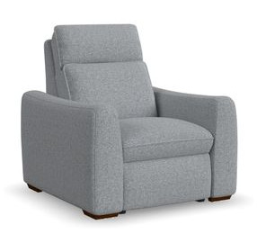 Ava Gray Performance Fabric Triple Power Recliner with USB Charging