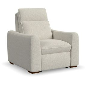 Ava Cream Performance Fabric Triple Power Recliner with USB Charging
