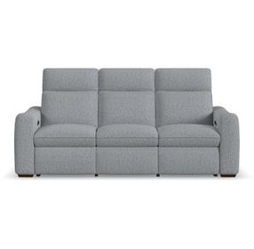 Ava Gray Performance Fabric Triple Power Reclining Living Room Set