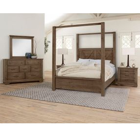 Cool Rustic Mink King Poster Bed