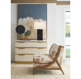 La Costa White and Brown Upholstered Tasman Accent Chair
