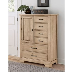Cool Rustic Clear Maple 6 Drawer Chest