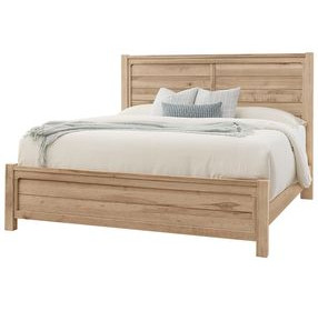 Cool Rustic Clear Maple Plank Panel Bedroom Set