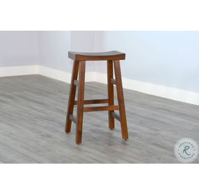 Whimora Vintage Mocha Saddle Bar Stool Set of 2