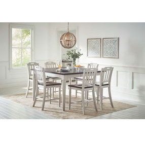 Orchard Park Brown and Soft Gray 7 Piece Counter Height Dining Set