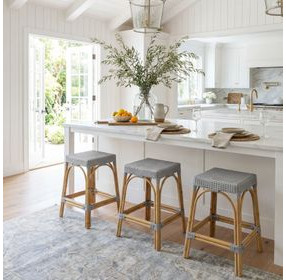 Robias Twilight Blue Counter Height Stool