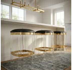 Jordan Acrylic and Black Counter Stool