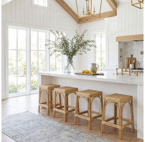 Robias Natural Rattan Counter Height Stool