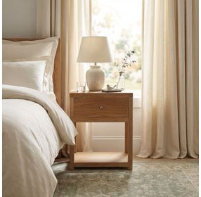 Nora Light Natural 1 Drawer Small Nightstand