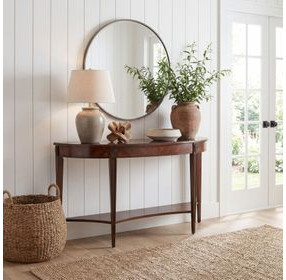 Masterpiece Astor Nutmeg Demilune Console Table