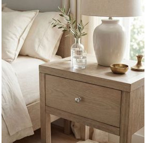 Nora Light Oak 1 Drawer Small Nightstand