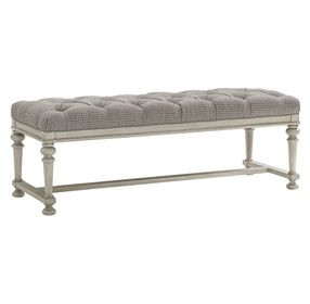 Cypress Point Gray Upholstered Bellport Bed Bench