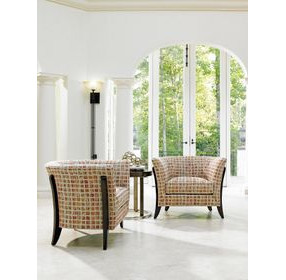 Laurel Canyon Beige and Red Upholstered Westgate Accent Chair