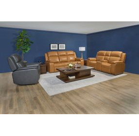 Ziggy Brown Leather Zero Gravity Power Reclining Living Room Set