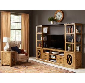 Telluride Brown Entertainment Center with 60" TV Console