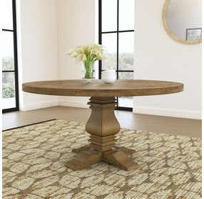 Florence Rustic Smoke Round Dining Table