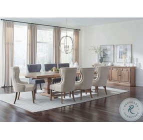 Florence Rustic Smoke Extendable Rectangular Dining Room Set