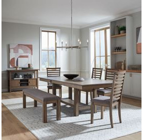 Brook Bay Sandstone 94" Extendable Rectangular Gathering Table