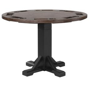 Ashford Black and Brown Round Adjustable Height Game Room Set