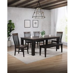Ashford Black and Rustic Walnut Side Chair