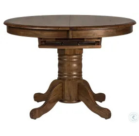 Savannah Crossing Antique Honey Oval Extendable Dining Room Set