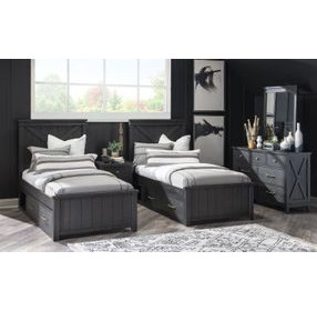 Flatiron Midnight Twin Panel Bed