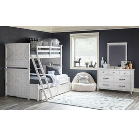 Flatiron Aged White Twin Over Full Bunk Bed
