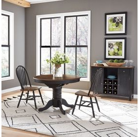 Savannah Crossing Antique Honey and Black 57" Extendable Rectangular Gathering Table