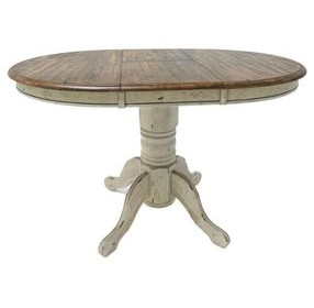 Savannah Crossing Antique Honey and White 57" Extendable Rectangular Gathering Table