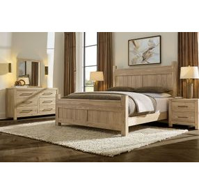 Joinery Natural Oak Queen Poster Bed