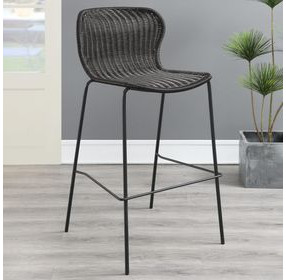 McKinley Brown And Sandy Black Upholstered Bar Stool Set of 2