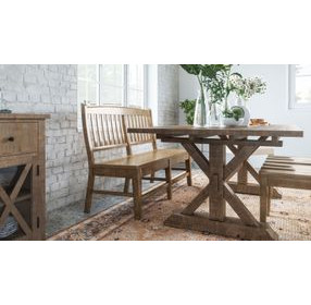 Carlyle Crossing Medium Brown 78" Extendable Rectangular Dining Table