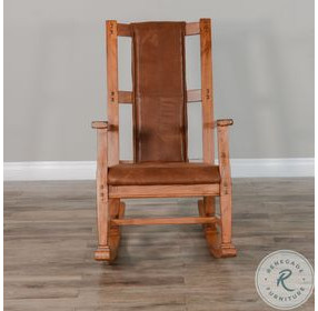 Crimson Ridge Rustic Oak Rocking Chair