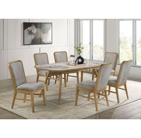 Croyden Weathered Natural and Off White 73" Rectangular Dining Table