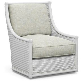 Ocean Breeze Preston Green Upholstered Swivel Chair