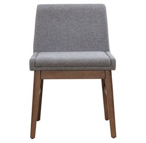 Space Savers Gray Upholstered Side Chair Set of 2