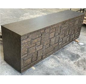 Hidden Treasures Medium Stain 76" Put Together TV Stand