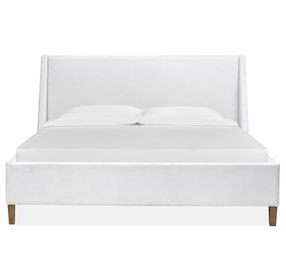 Lindon Belgian Wheat and White Upholstered Panel Bedroom Set