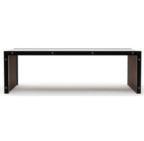 Pinstripe Dark Chocolate and Rich Walnut Occasional Table Set