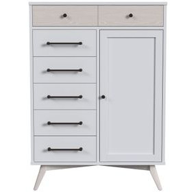 Rowan Ash Linen 7 Drawer Chifferobe